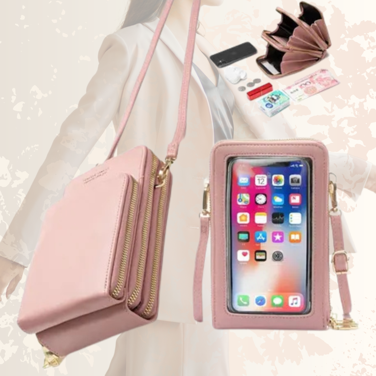 👜 Oferta 2x1: Bolso porta celular y documentos - Luxury Girl®✨