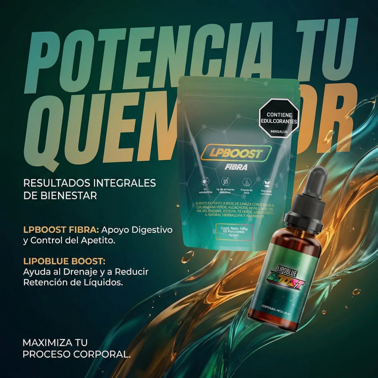 Combo Fibra + Drenador LipoBoost