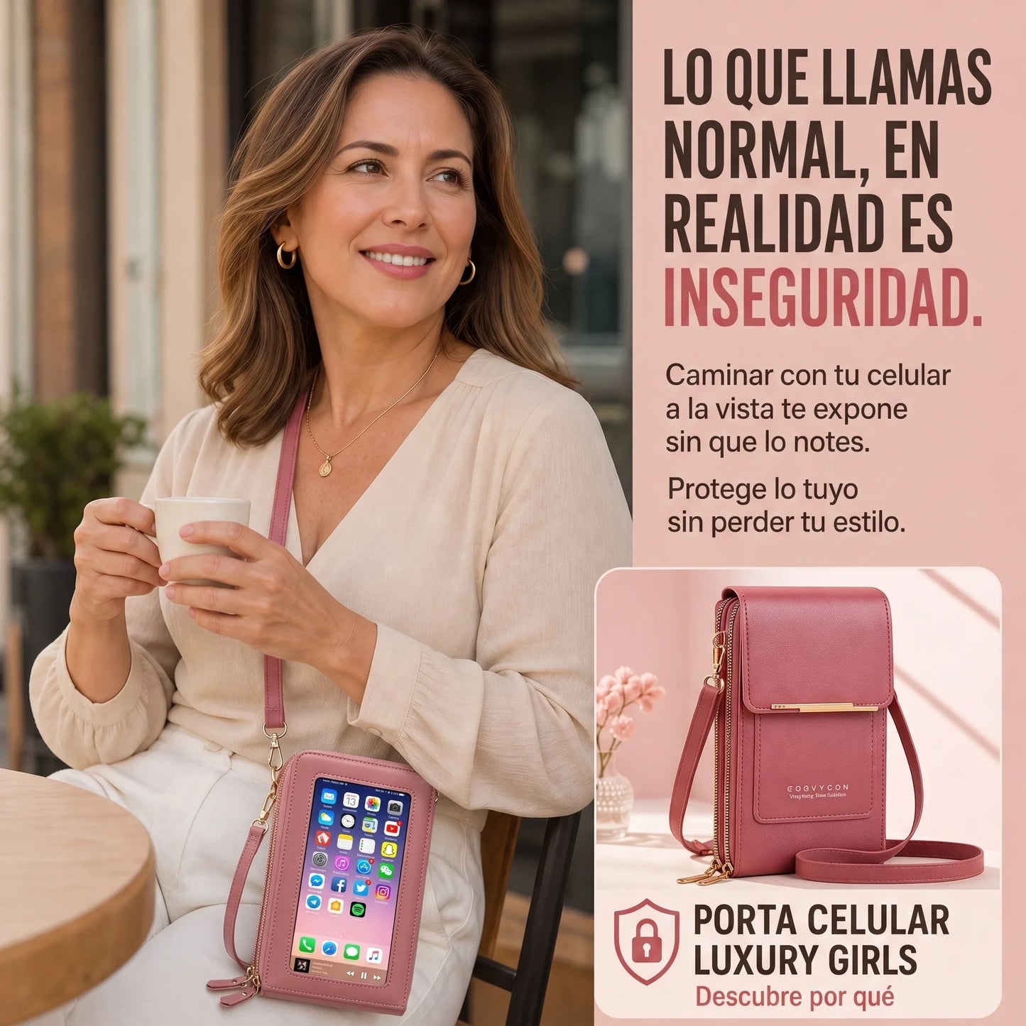 👜 Oferta 2x1: Bolso porta celular y documentos - Luxury Girl®✨