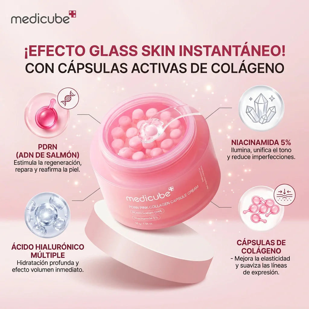 Medicube PDRN Pink Collagen Capsule Cream | Crema Revitalizante Avanzada