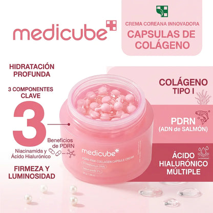 Medicube PDRN Pink Collagen Capsule Cream | Crema Revitalizante Avanzada