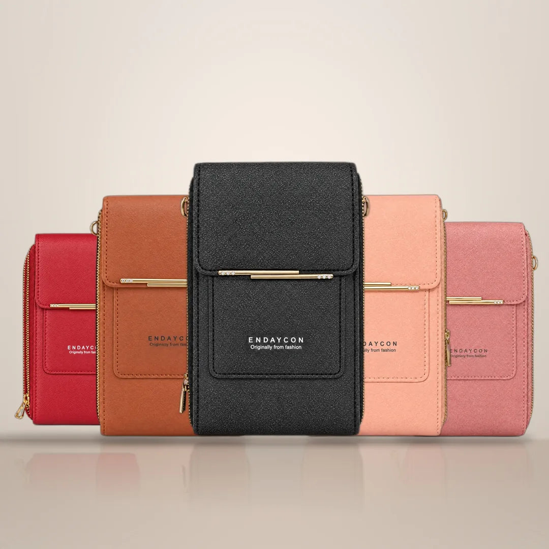 Los cinco colores del bolso porta celular