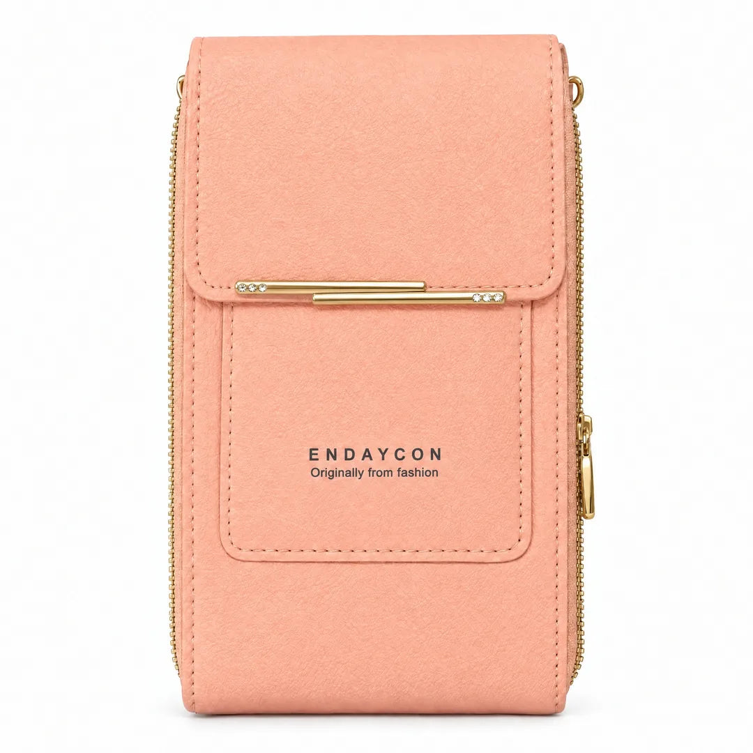 Bolso porta celular color palo de rosa