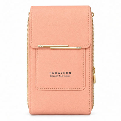 Bolso porta celular color palo de rosa